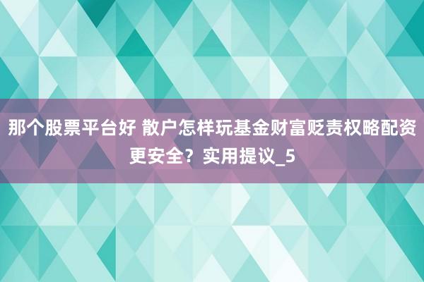 那个股票平台好 散户怎样玩基金财富贬责权略配资更安全？实用提议_5