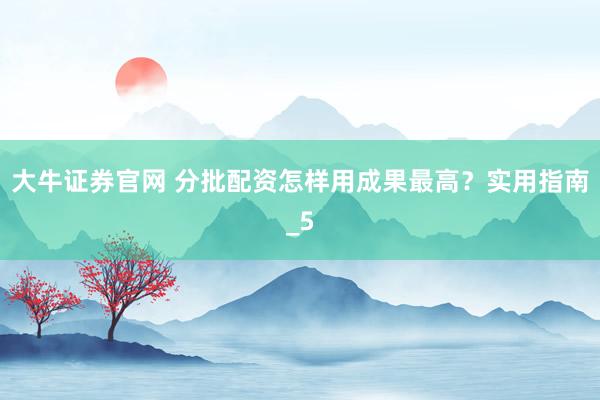 大牛证券官网 分批配资怎样用成果最高？实用指南_5