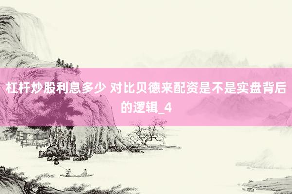 杠杆炒股利息多少 对比贝德来配资是不是实盘背后的逻辑_4