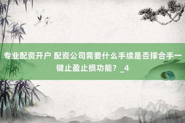 专业配资开户 配资公司需要什么手续是否撑合手一键止盈止损功能？_4