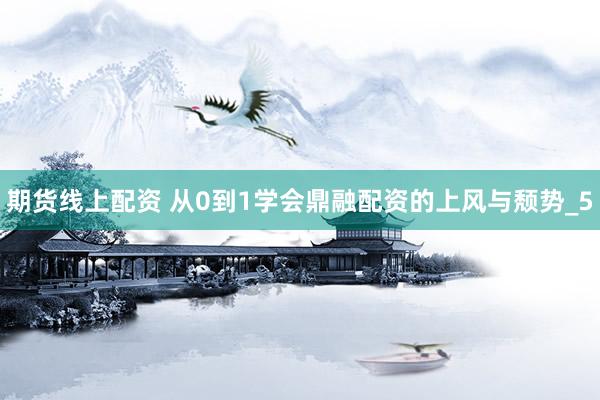 期货线上配资 从0到1学会鼎融配资的上风与颓势_5