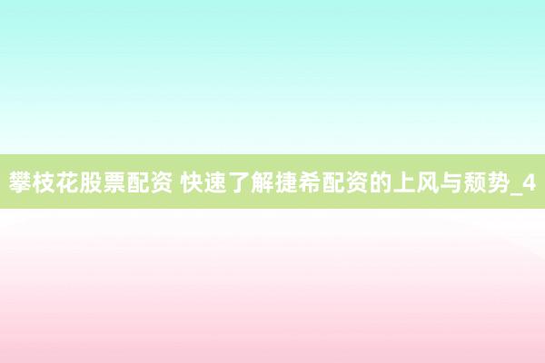 攀枝花股票配资 快速了解捷希配资的上风与颓势_4