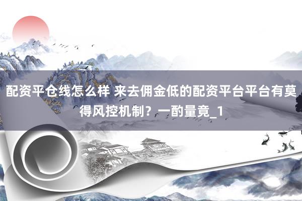 配资平仓线怎么样 来去佣金低的配资平台平台有莫得风控机制?一酌量竟_1
